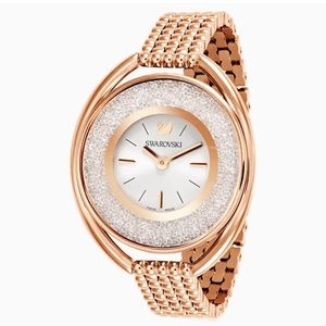 Swarovski Crystalline Oval Watch- Rose Gold